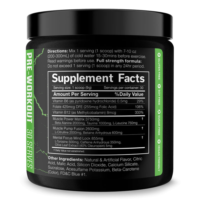 JNX Sports The Shadow! 350mg of Caffeine Hard Core Preworkout - Strawberry Pineapple 30 Servings | Electric Energy, Mental Focus & Superhuman Strength for Men & Women 30 Servings (Pack of 1)