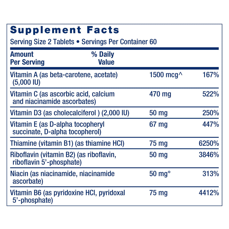 Life Extension Two-Per-Day Multivitamin 120 Capsules & 120 Tablets - Vitamins B, C, D, Zinc & Over 25 Vitamins, Minerals & Extracts