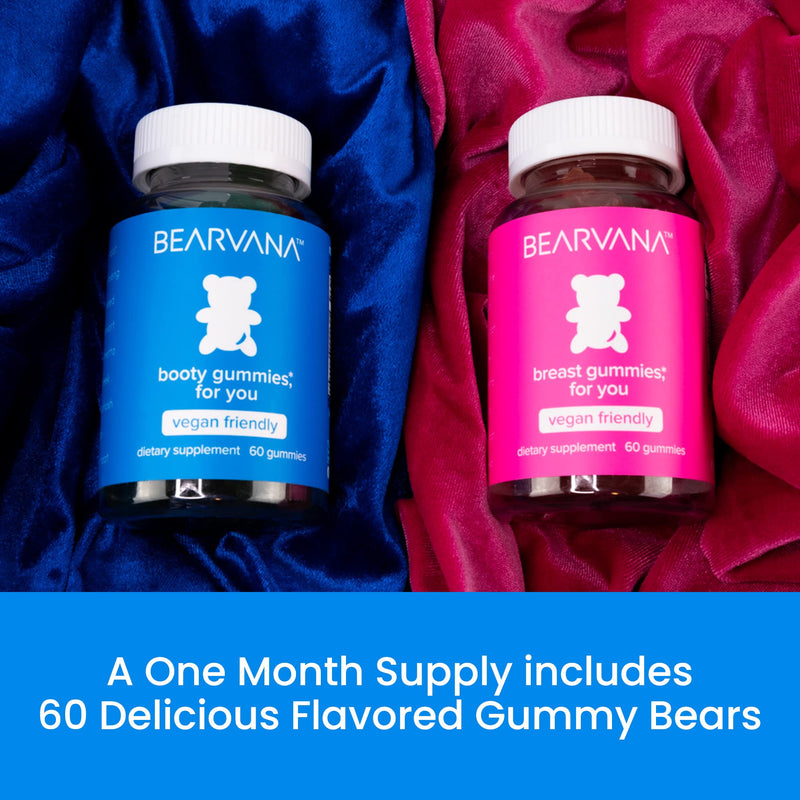 BEARVANA Top & Peach Support Women's Multivitamin Gummies, 120 CT(Berry) | Plant-Based Multivitamin Supplement for Women's Daily Wellness Support, Vegan-Friendly, Gluten-Free, Cruelty-Free and Non-GMO Combo Pack