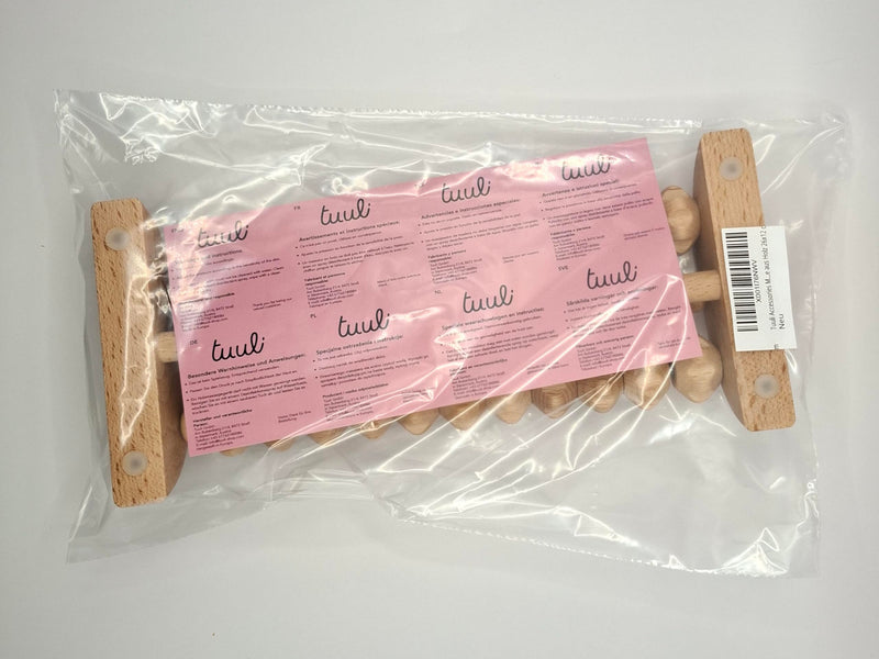 [Australia] - tuuli Wooden Foot Massager, Grooved Muscle Roller, Helps Ease Muscle Tension and Improve Blood Circulation, Natural Wood Therapy Massage Tools for Feet (M) M 
