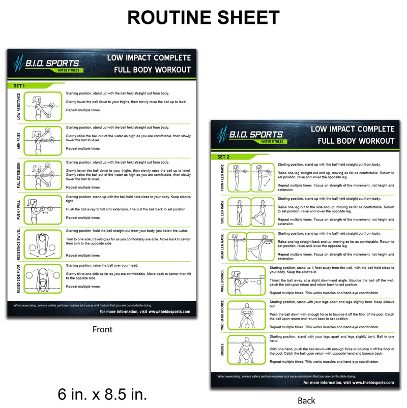 [Australia] - BIO Sports Water Resistance Ball for Low Impact Full Body Pool Workout - Alternative for Foam Dumbbells Green 