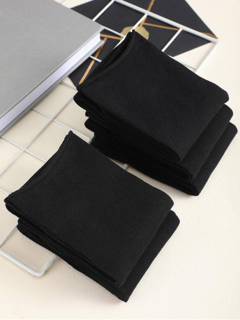 Shihanee 5 Pairs Seamless Walking Boot Socks Over The Calf Loose Fit AFO Tube Socks Liner for Cam Walker Orthopedic Boot Cast Black