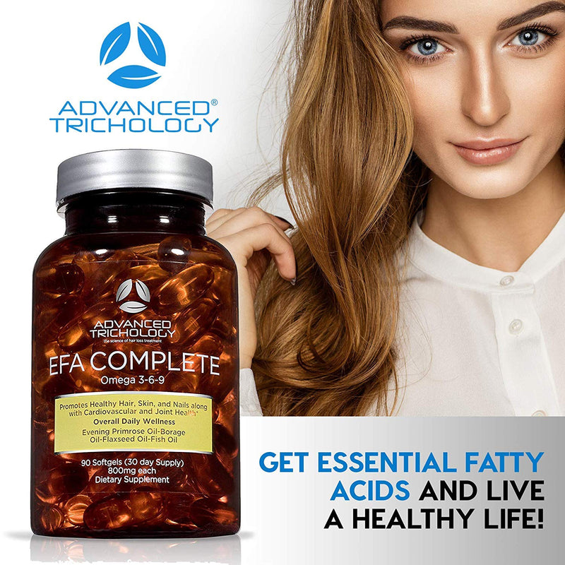 [Australia] - EFA COMPLETE with Optimal OMEGA 3 6 9 levels of High Potency Flax Oil, Fish Oil, Borage Oil, and Evening Primrose Oil 800mgs (90count) 3rd Party Tested - High in GLA and 369 Omegas 