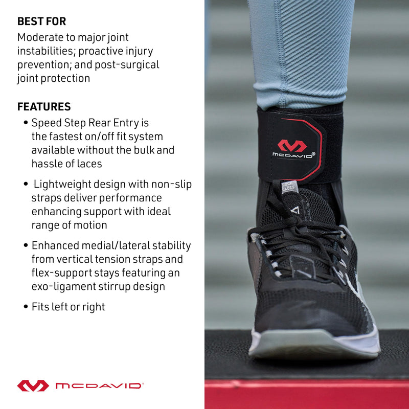 McDavid Ankle Brace, Low Profile Lace-Free Phantom Ankle Braces for Men Basketball and more. Lightweight Design, Advanced Strapping & Flex-Support X-Large/2X-Large (Pack of 1)