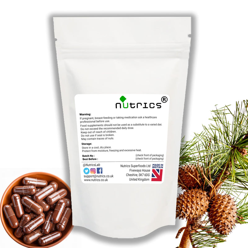 French Maritime Pine Bark Extract 14,000mg (per Capsule) 95% Proanthocyanidins Pure 60 Vegan Capsules (2 Month Supply) Free from Fillers Binders & Bulking Agents