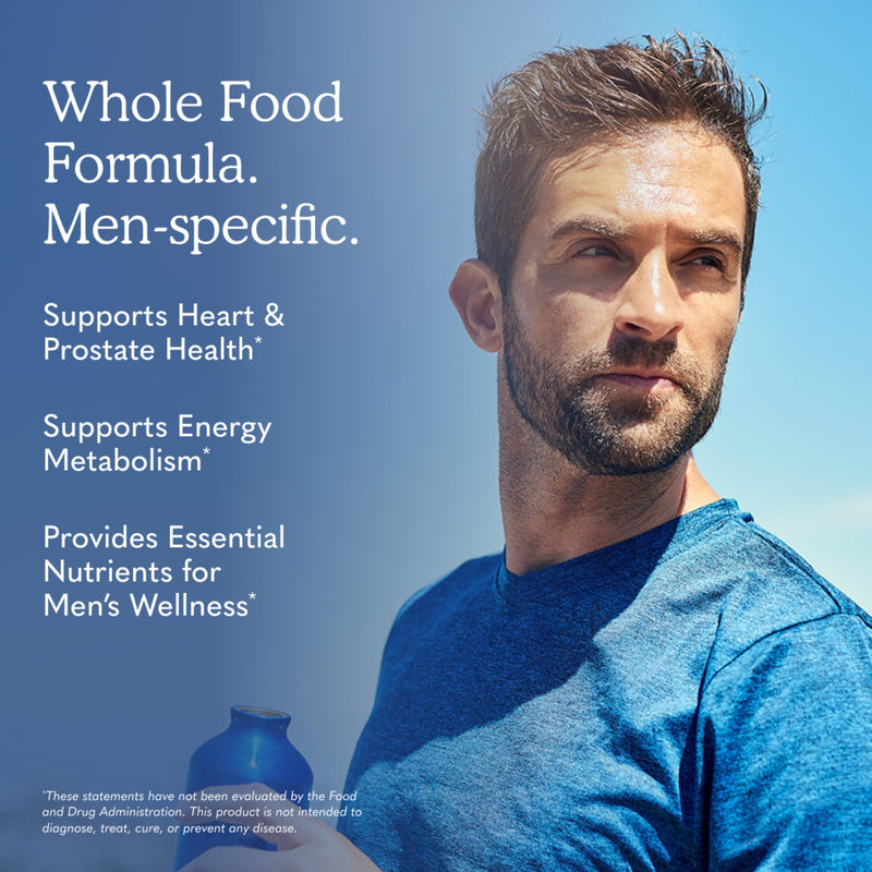 Garden of Life Once Daily Whole Food Multivitamin for Men, Organic Mens Vitamins & Minerals, Vitamin C, Zinc, Vegan, for Health & Well-Being, 60 Tablets | Organic Mens Vitamins & Minerals, Vitamin C, Zinc, Vegan, For Health & Well-Being, Whole Food