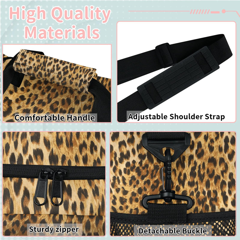 Cheetah Duffel Bag for Women Animal Leopard 39L Waterproof Carry on Weekender Overnight Bags with Shoulder Strap for Business Trips Sport Hospital Leopard-1