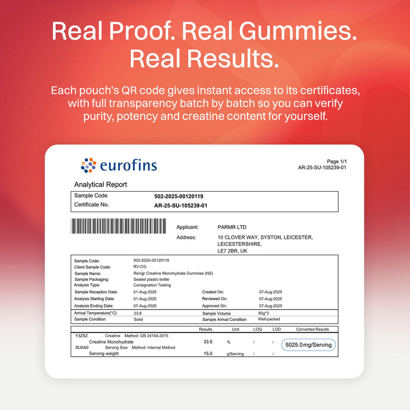 Creatine Monohydrate Gummies 5000mg – 90 Vegan Sugar-Free Gummies, Lab Tested with COA, Pre-Workout & Muscle Recovery for Men & Women, 1 Month Supply Strawberry Burst