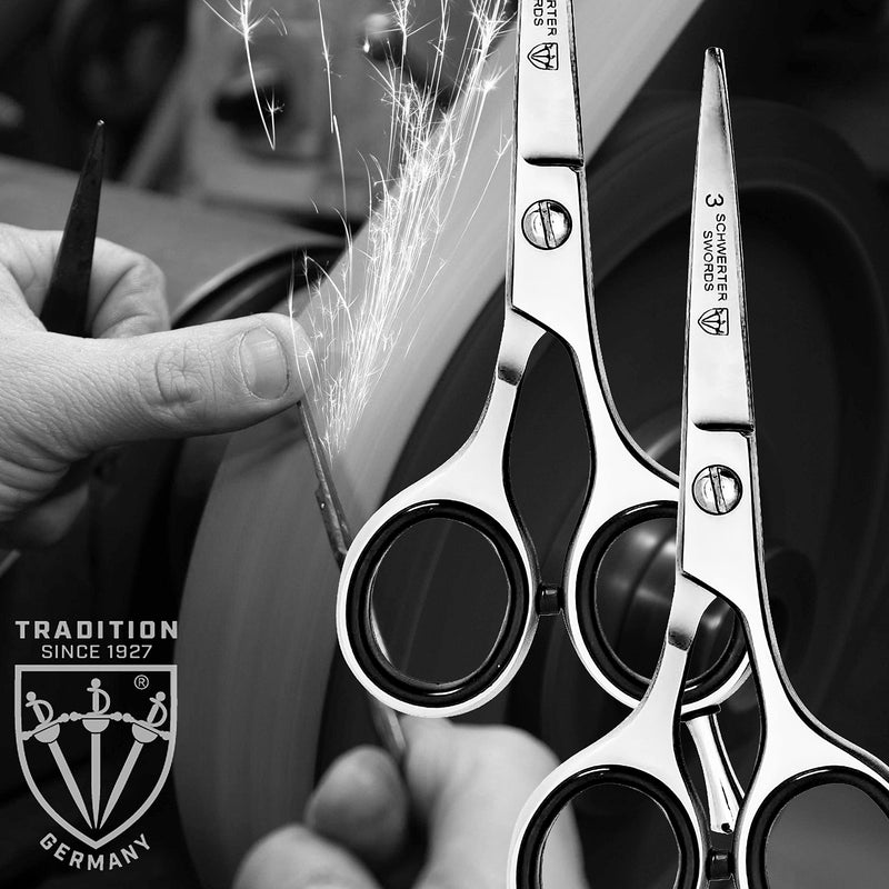 [Australia] - THREE SWORDS - Rustproof professional beard scissors, hair scissors with beard comb in a case, beard scissors with comb 