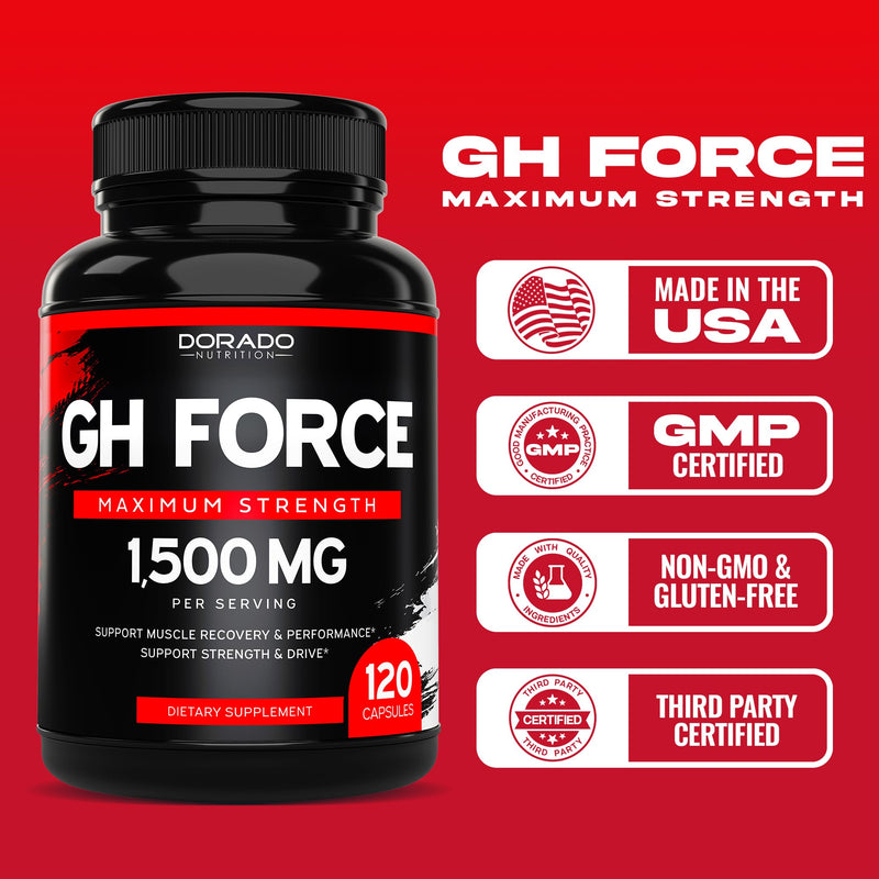 [Australia] - HGH Supplements for Men & Women (120 Count) 1500mg Support Muscle Growth & Healthy Levels of Human Growth Hormone for Men, Promote Healthy Muscle & Recovery For Men Post Workout Supplement - USA Made 