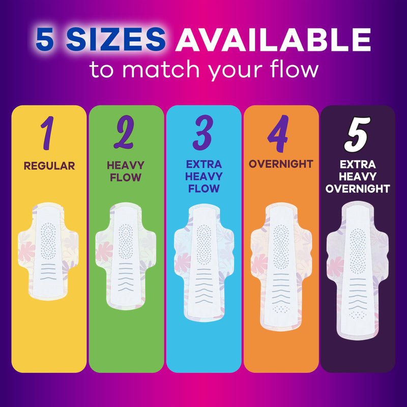 [Australia] - Always Radiant Feminine Pads for Women, Flexfoam Pads with Wings, Size 5, Extra Heavy Overnight Absorbency, Lightly Scented, 54 Count (3 Packs of 18) Extra Heavy Overnight (Size 5) 