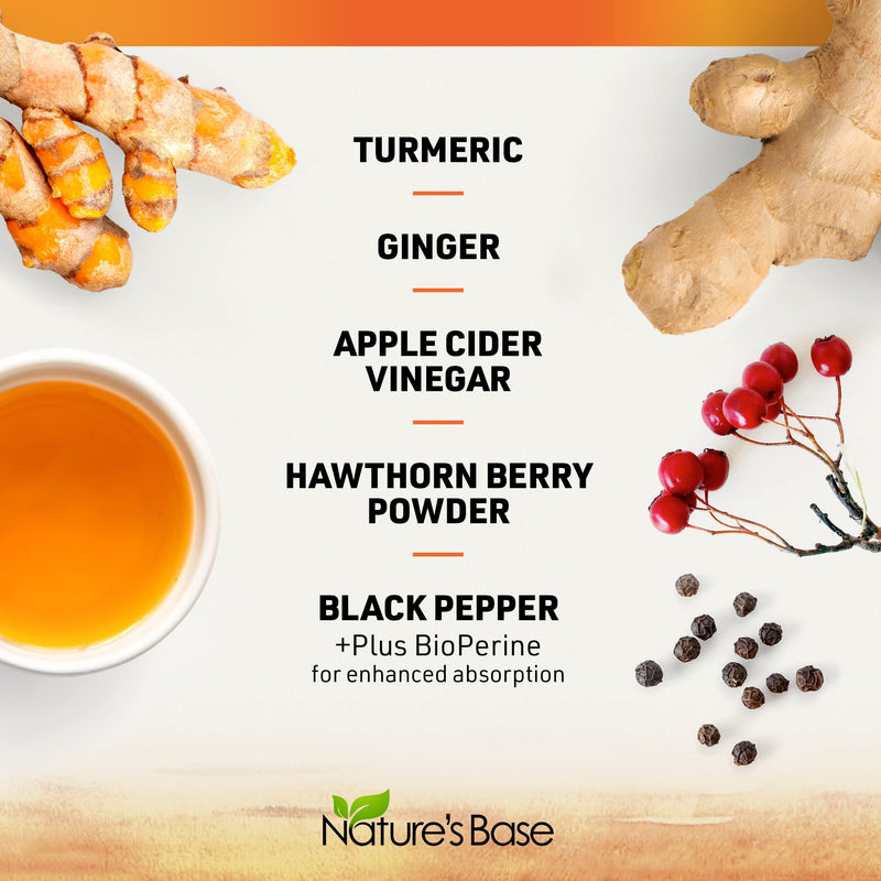 [Australia] - Turmeric Curcumin Supplement with Ginger & Apple Cider Vinegar (240 Count) - BioPerine Black Pepper, Tumeric & Ginger - 95% Curcuminoids & Joint Supplement - Antioxidant Tumeric Supplements Capsules 240 Count (Pack of 1) 