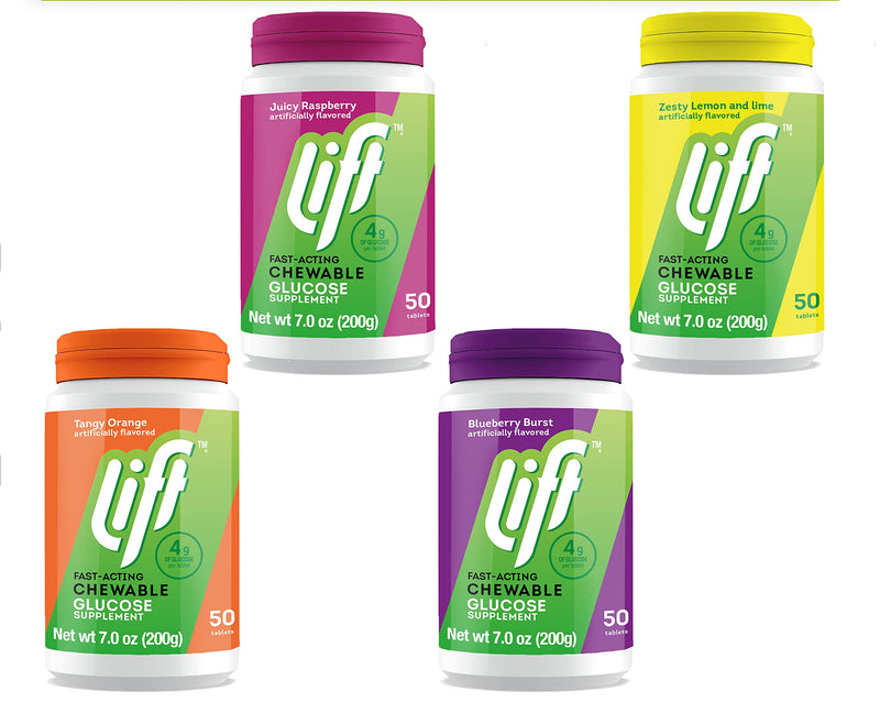 [Australia] - Lift Glucose | Fast-Acting Glucose Chewable Energy Tablets | Raspberry | 50 ct Jar (Pack of 1) 50 Count (Pack of 1) 