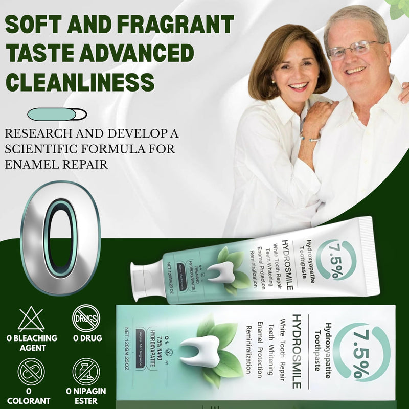[Australia] - Hydroxyapatite Toothpaste – Nano Hydroxyapatite, Fluoride Free for Adults, Non Fluoride Formula for Enamel Repair & Sensitive Teeth, Mint Flavor, Pack of 2 (120g Each) 