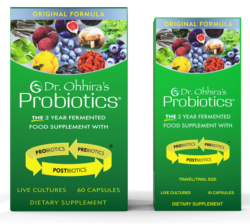 [Australia] - Dr. Ohhira's Probiotics, Original Formula, 60 Caps with Bonus 10 Capsule Travel Pack - 13 Probiotic Strains with Prebiotics and Postbiotics 