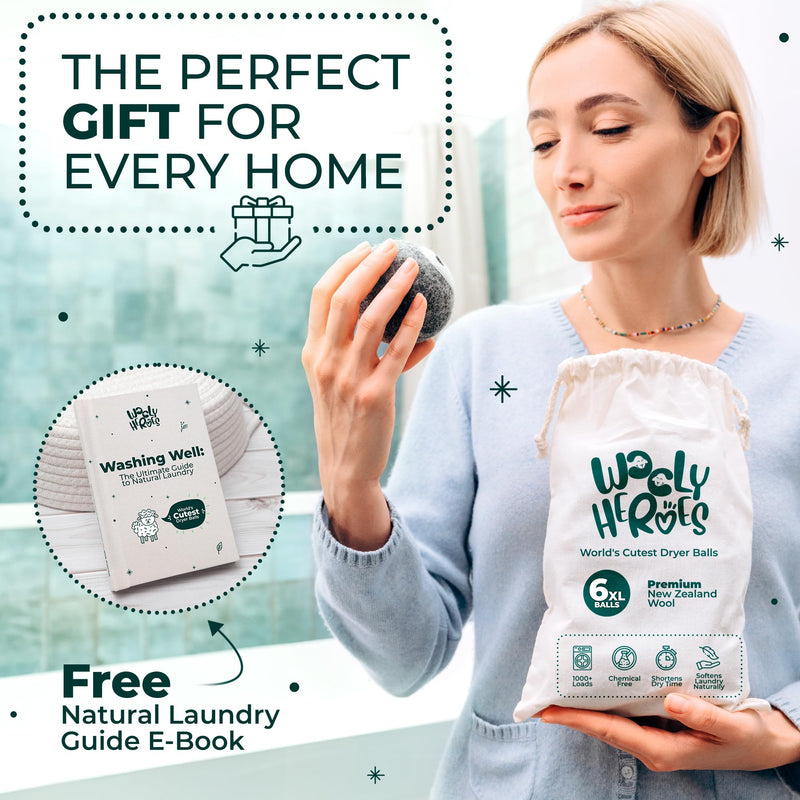 [Australia] - Dryer Balls - 100% Organic Wool - Sustainable & Eco-Friendly - Dry 1,000 Loads Penguin & Friends 