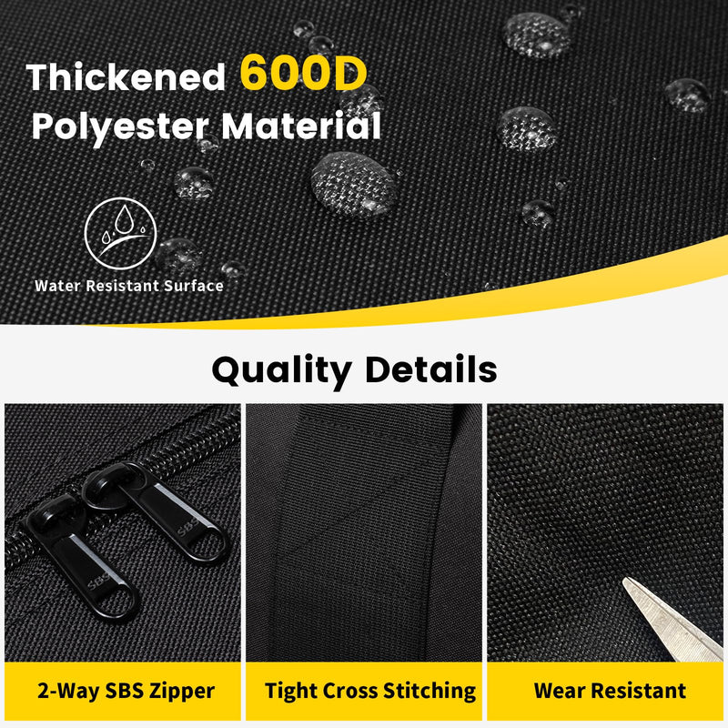 Vorspack 200L Extra Large Duffle Bag for Travel, Camping - Black | Foldable Travel Bag, Thickened 600D Polyester, Tear-Resistant, Padded Handle, Ideal for Moving, Weekend, Overnight, Hospital 200 l