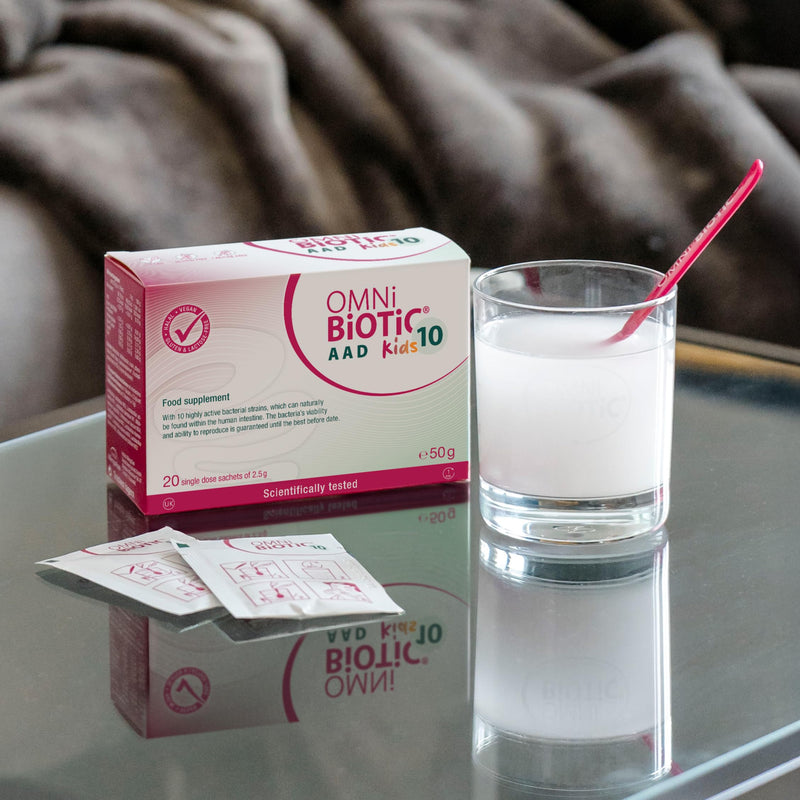 OMNi BiOTiC 10 AAD Kids | Probiotic for Kids | Easy to take | Child-Specific Formulation with Neutral Flavour | 20 Sachets | Powder | Vegan | Gluten-Free | Halal | for Daily use