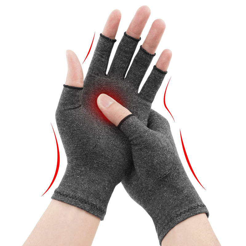 [Australia] - Arthritis Gloves for Women Men, Arthritis Pain Relief Gloves Fingerless Gloves Hand Warmers Gloves Compression Gloves Small 