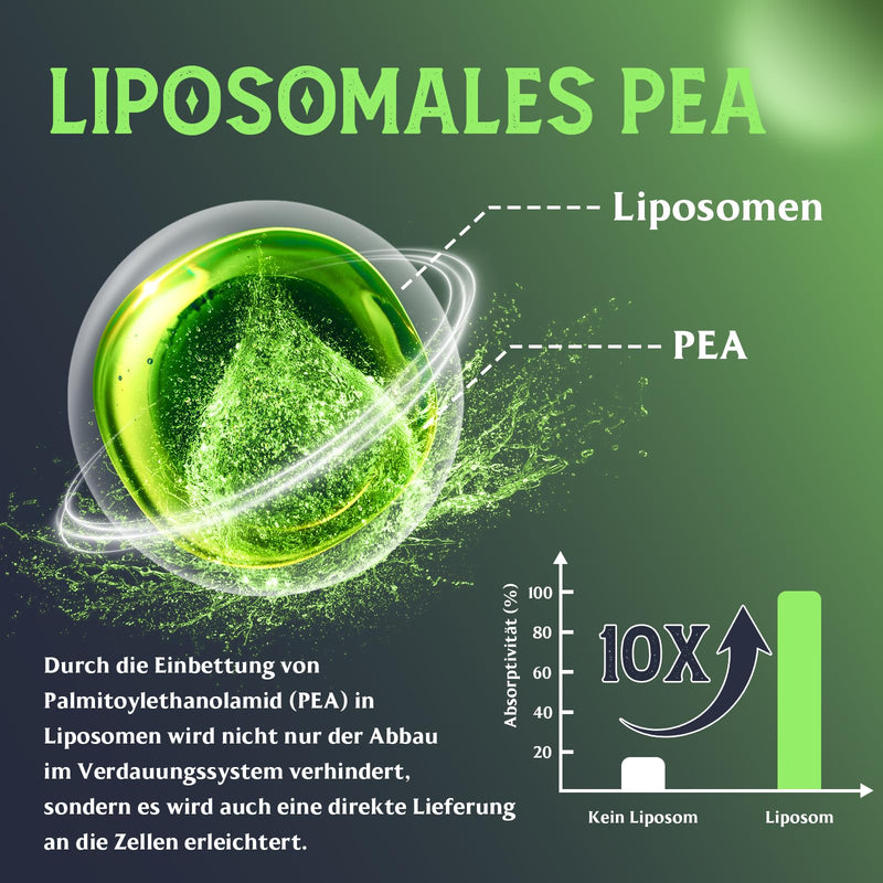 [Australia] - Liposomal Palmitoylethanolamide (PEA) 1100 mg with Luteolin, Micronized PEA - High Purity, Super Absorption, 60 Softgels (Pack of 1) 60 Pieces (Pack of 1) 