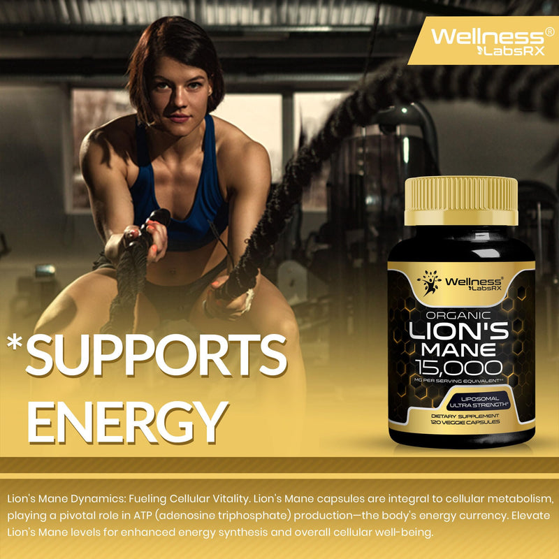 [Australia] - Lions Mane Supplement Capsules - 120 Count - Mushroom Supplement, Brain Supplements for Memory and Focus, Lion's Mane Mushroom Capsules Organic - Cognitive and Immune Support, Focus Supplement 120 Count (Pack of 1) 