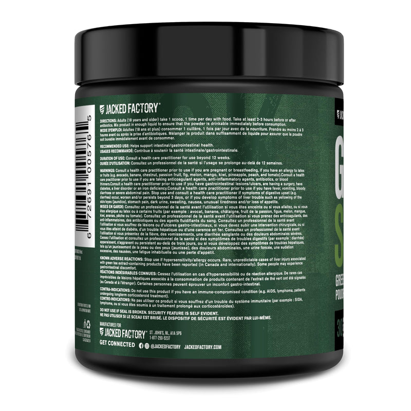 [Australia] - Jacked Factory Green Surge Green Superfood Powder- Keto Friendly Greens Drink w/Spirulina, Wheat & Barley Grass, Organic Greens - Green Tea Extract, Probiotics & Digestive Enzymes - Sour Apple 30 Servings (Pack of 1) 