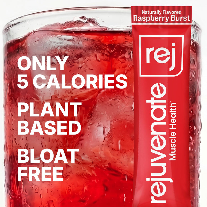 Rejuvenate Perfect Amino Acid Blend, 1 Stick = 20g Whey Protein, 5 Calories, Vegan Friendly EAA + BCAA for Muscle Growth, Strength & Energy, GLP-1 & Bariatric Support, No Bloat, No Sugar Raspberry Burst 14 Count