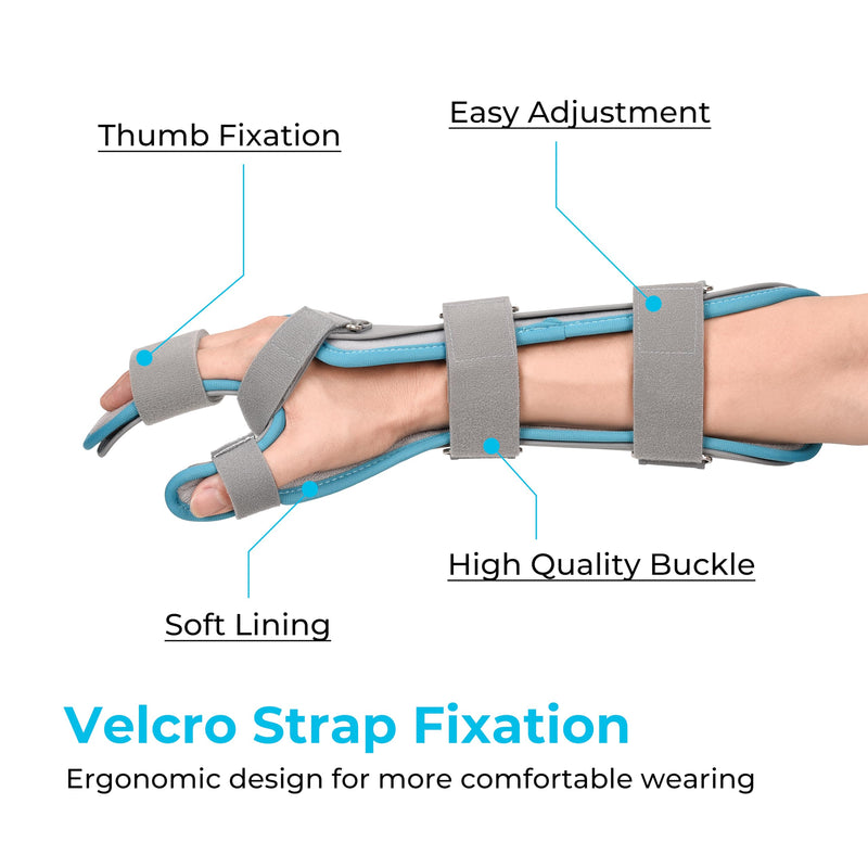 [Australia] - Hand Brace with Finger Support Hand Splint for Pain Relief Carpal Tunnel Wrist Brace Day & Night Support for Arthritis,Fracture,Sprain,Injury,Tendonitis, 16.5in (Right) Right 