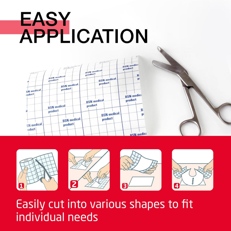 Hypafix Wide Area Fixation - Soft, Flexible, Breathable Wide Area Fixation for securing Wound dressings and Devices - Can Easily be Cut to Size - White - 30 cm x 10 m, 1 Roll 30 cm x 10 m (1 Roll)