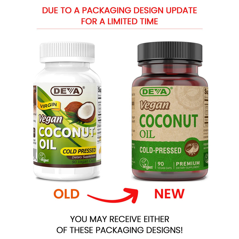 [Australia] - Deva Nutrition Vegan Virgin Coconut Oil Capsules, 90 Count 90 Count (Pack of 1) 