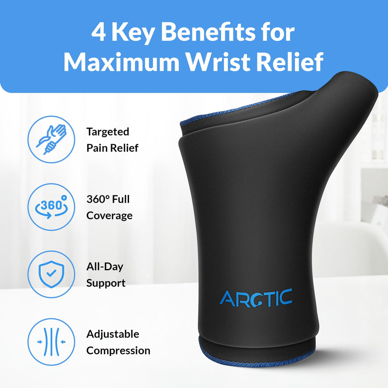 [Australia] - Two Pack | Wearable Thumb & Wrist Ice Pack – Reusable Hot Cold Compression for Hand, Finger, Carpal Tunnel, Arthritis, and Tendonitis Relief (S/M) S/M 