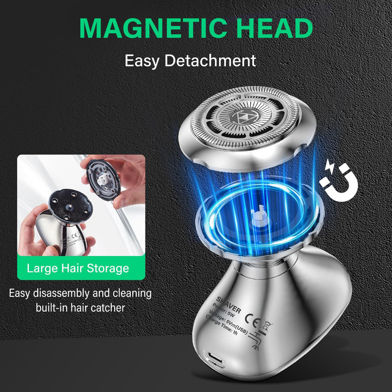 [Australia] - Electric Razors for Women Legs 3-Blade Shaver Heads Waterproof Rechargeable Shaver Multi-Use for Hair Removal on Legs Bikini Body (Silver) 