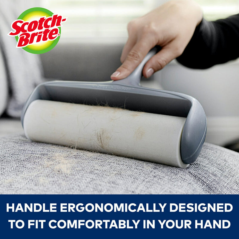 [Australia] - Scotch-Brite 50% Stickier Large Surface Lint Roller, Works Great On Pet Hair, 60 Sheets 1 Roller 