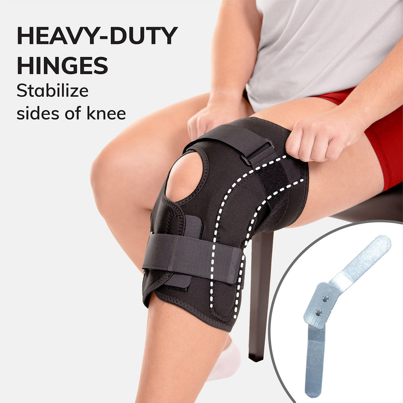 [Australia] - BraceAbility Obesity Hinged Knee Brace - Overweight to Plus Size Wrap Around Support for Womens and Mens Arthritis Treatment, Bariatric Joint Pain Relief, Kneecap Instability, Ligament Weakness (4XL) XXXX-Large 