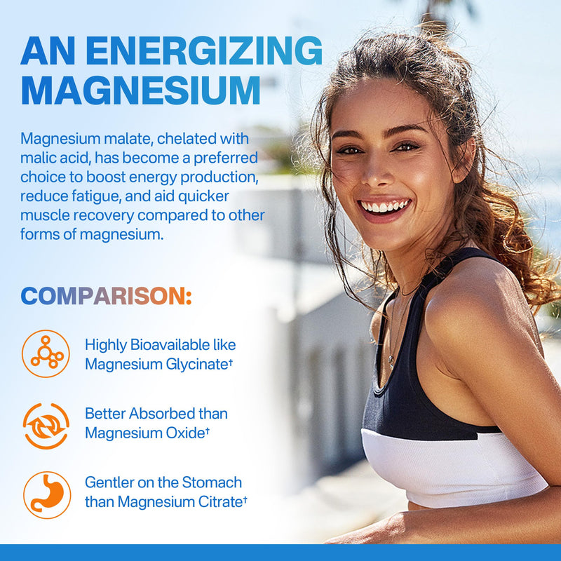 Nextdia Magnesium Malate Gummies for Adults - Magnesium 400mg Chewable | Plus Methylated Folate, B12, B6, L-Theanine & CoQ10, Supports Energy, Muscle & Calm, Sugar Free, 60Cts 60 Count (Pack of 1)