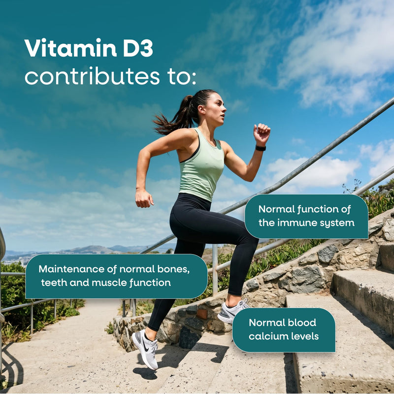 Vegetology Vegan Vitamin D3 High Strength 4000 IU Vitamin D Tablets - Chewable Plant-Based Supplement - Bone, Muscle & Immune Support - 60 Tablets
