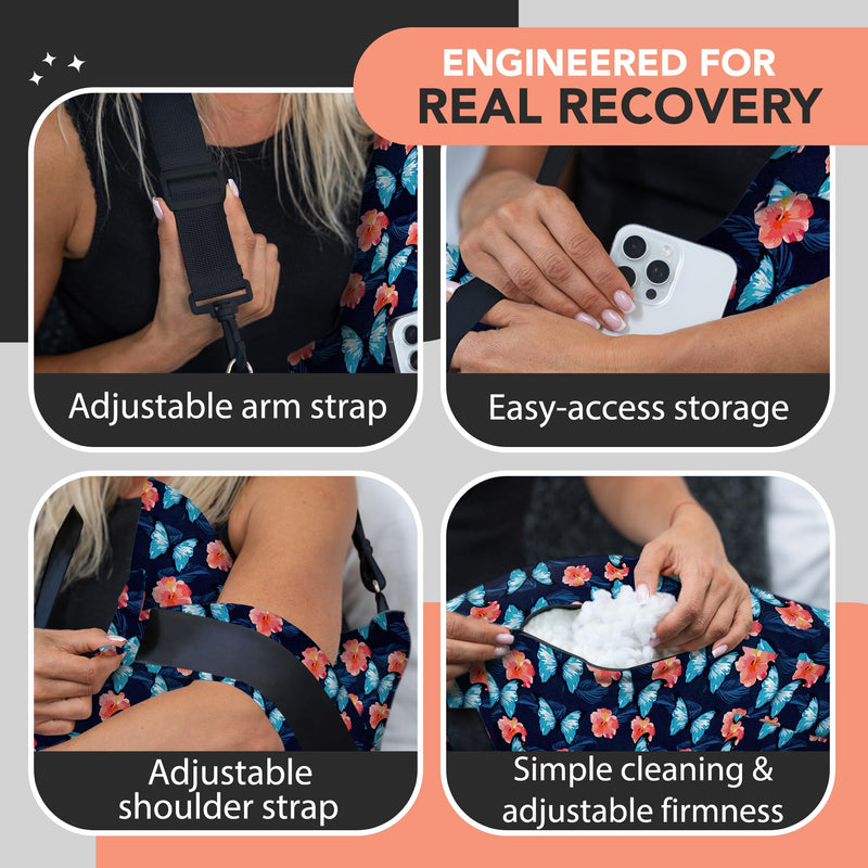 [Australia] - Shoulder Pillow for Pain Relief, Shoulder Surgery Pillow for Sleeping, Rotator Cuff Pillows, Rotator Cuff Surgery Must Haves, Post Shoulders Surgery Must Haves, Shoulders Support, Arm Support Pillows Blue Butterflies 