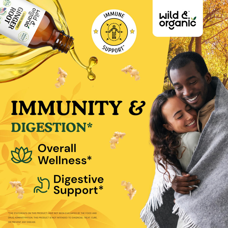 [Australia] - Ginger Root Drops - Immune Support Supplement w/Ginger Organic - Alcohol-Free Ginger Extract Liquid for Digestive Health and Immunity - Liquid Ginger Supplement for Digestion - 4 oz 4 Fl Oz (Pack of 1) 