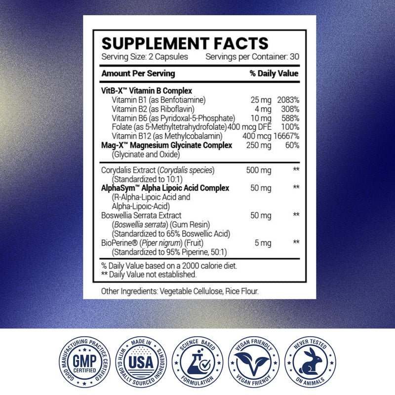 Research Verified Sciatimax – Sciatica & Nerve Support with B Vitamins, Magnesium, Corydalis, Boswellia & Alpha Lipoic Acid – 60 Vegan Capsules 60 Count (Pack of 1)