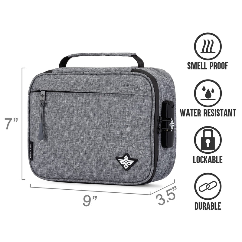 Exodus Storage Travel Bag with Combination Lock Water Resistant Organizer Case + Bonus Gifts (Black) Black