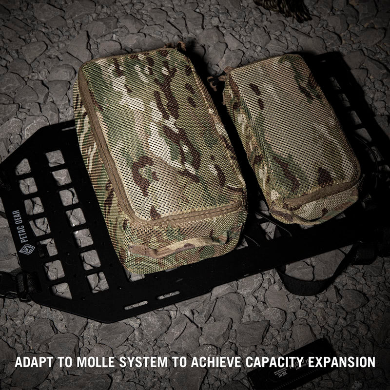 3 PCS Tactical Modular Packing Cubes, Large Capacity Mesh Storage Bag,Outdoor Travel Organize Storage Pouches Bags. camouflage