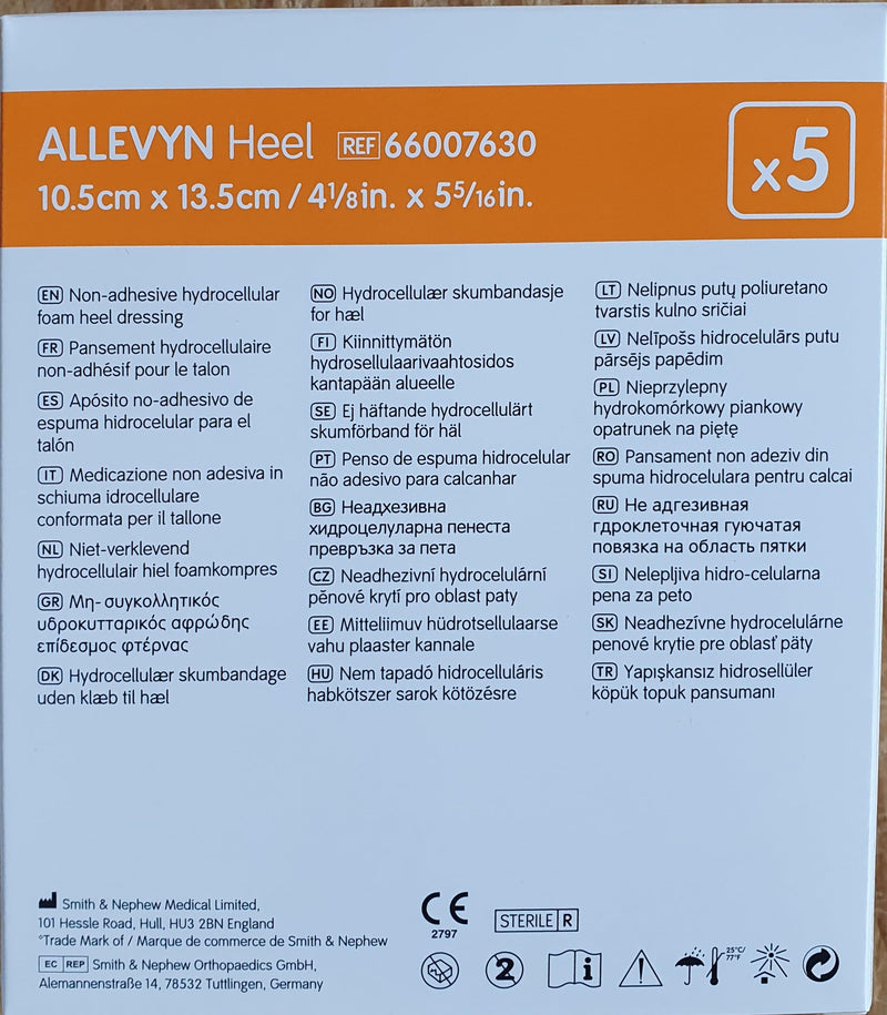 [Australia] - Smith & Nephew Allevyn Non-Adh Heel Pack 5 Plasters 