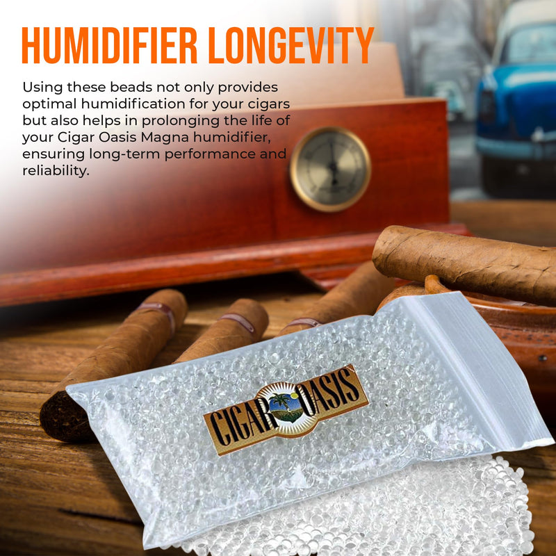 [Australia] - Cigar Oasis Magna Refill Water Beads - Optimal Humidor Solution for Stable Humidity, Compatible with Magna 3.0 and Older Models, Ideal for Humidification in Cigar Humidors 