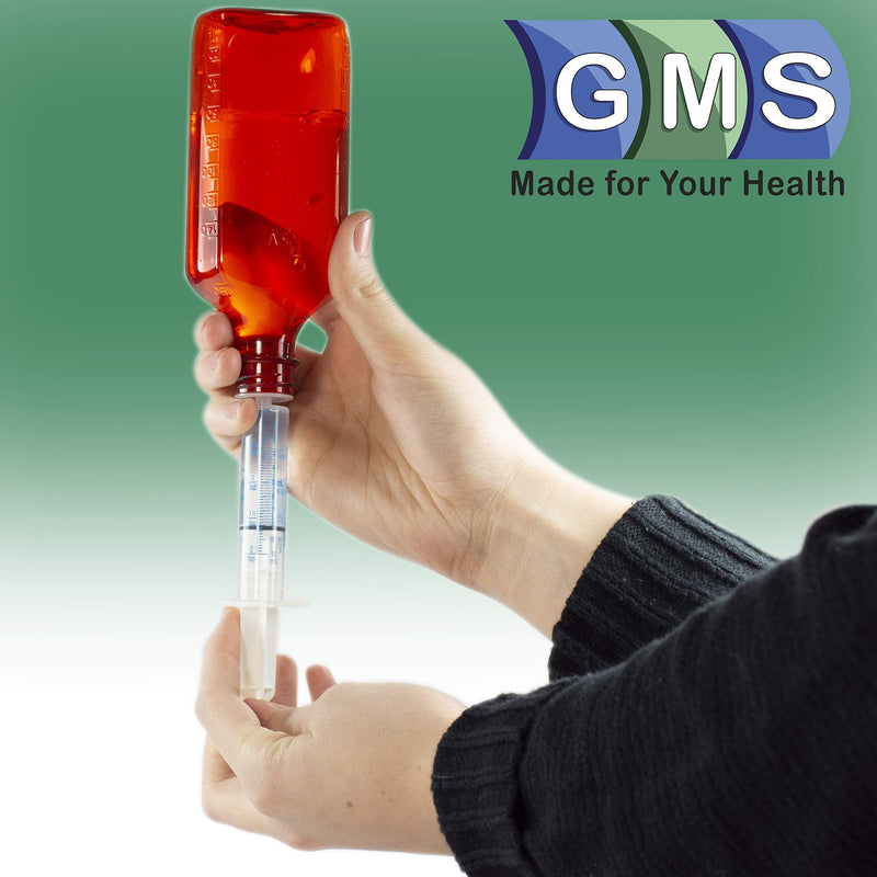 [Australia] - GMS Press in Bottle Adapter Plug for Oral Medication Syringes and Liquid Medication - Reusable BPA Free Plastic - Small Adapters Fit 22mm Bottle Circumference (25 Count) 