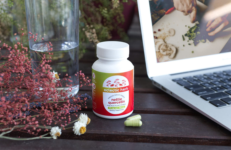 [Australia] - Eclectic Institute Raw Freeze-Dried Non-GMO Nettle Quercetin Capsules | Sinus, Nasal, Immune Support | 90 CT 