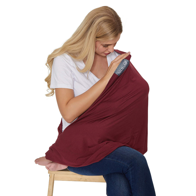 [Australia] - NeoTech Care Baby Nursing Cover Breastfeeding Scarf | Soft Fabric (Beige) Beige 