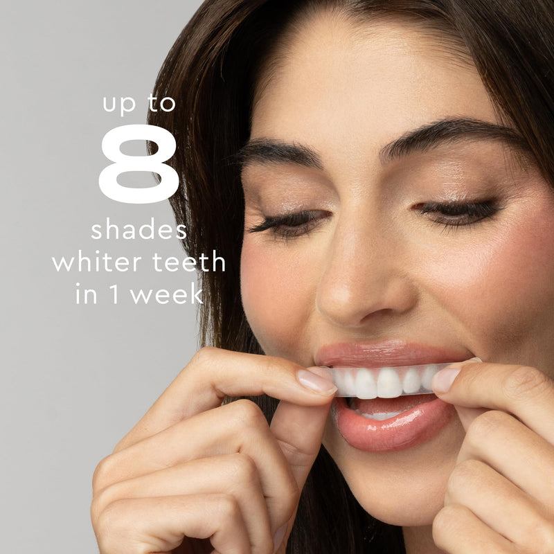 MOON Dissolving Teeth Whitening Strips, 28 Platinum Express No Rinse White Strips, Winter Mint, Hydrogen Peroxide & Essential Oils, Whiten Sensitive Teeth up to 8 Shades in 1 Week, Travel Essentials