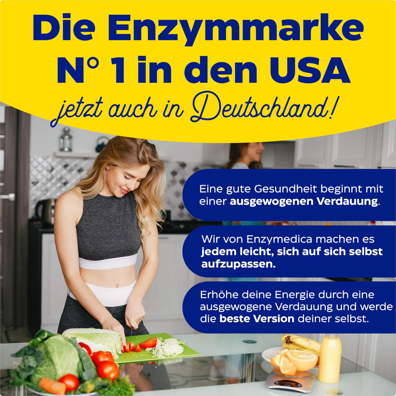 [Australia] - Enzymedica - Digest Gold + Probiotic Bacteria, Fast Acting Enzyme Formula, Reduces Gas and Bloating, Improves Nutrient Absorption and Energy, Gluten Free, Dairy Free, 90 Capsules 