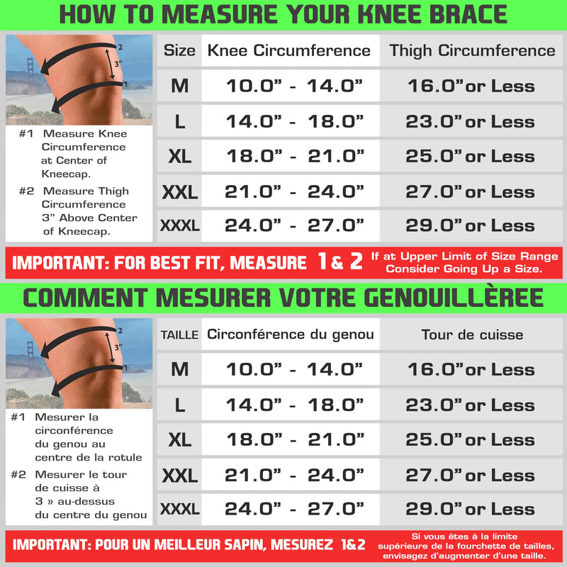 [Australia] - TechWare Pro Knee Brace Support - Knee Braces for Knee Pain. Relieves ACL, LCL, MCL, Meniscus Tear, Arthritis, Tendonitis Pain. Dual Stabilizers Non Slip Neoprene. Adjustable Bi-Directional Straps -5 Sizes Black Large 