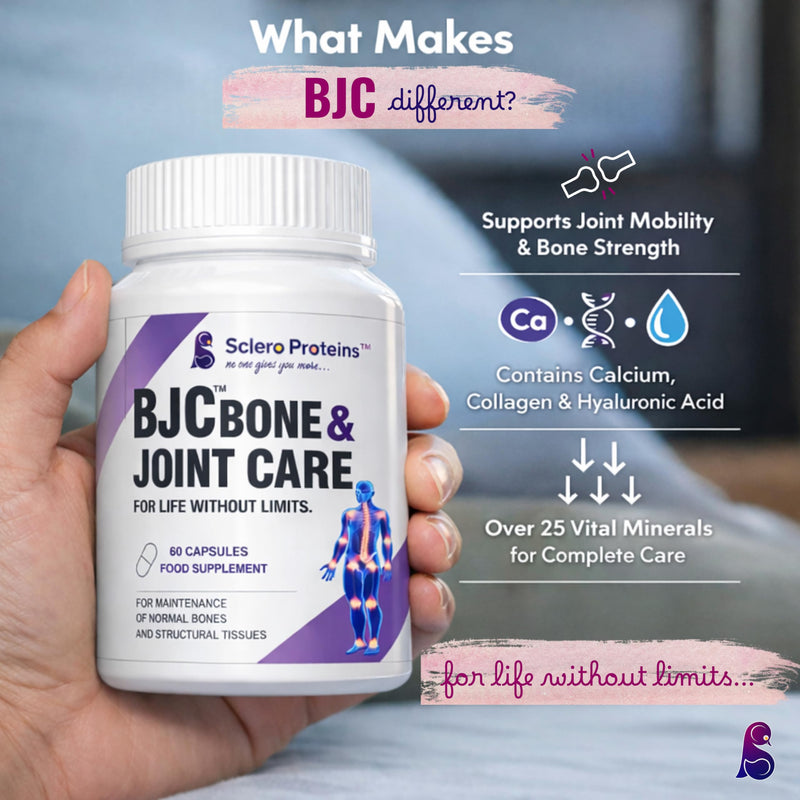 BJC Bone & Joint Support – Calcium, Collagen with Hyaluronic Acid & 25+ Minerals – Sugar, Gluten & Preservative Free – 60 Capsules